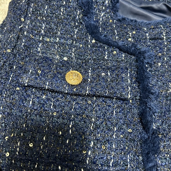 Navy Blue Tweed Blazer Nordstrom - Picture 5 of 6